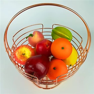 Lightweight Rose Gold <b>Fruit</b> Basket Decorative Table For Home Decor Wedding Decoration Accessories - Product Image 3