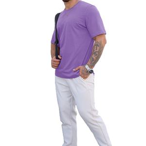 Camisetas extragrandes de algodón 100% de alta calidad para hombre, camisa personalizada con logotipo Vintage cómodo con patrón de letras, stock en blanco - Product Image 5