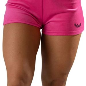 กางเกงขาสั้นออกกำลังกายสีชมพูสดสำหรับผู้หญิง เอวสูง ยืดหยุ่น นุ่มสบาย เหมาะสำหรับออกกำลังกาย ฟิตเนส ฝึกซ้อม ชุดลำลองสำหรับฤดูร้อน สวมใส่สบาย - Product Image 6