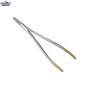 Portaagujas Manual TOENNIS de 18 cm, Plateado, 30 Posiciones de Mandíbula, Clase I, Certificado CE - Product Image 1