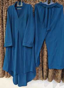 Charmant cordon pakistanais Kurtis avec pantalon ceinturé poche XL 5XL Fit Turquoise feuille de vin vert marron bleu pour la saison d'hiver - Product Image 5