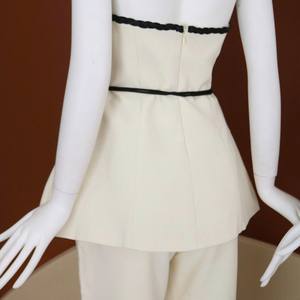 Conjunto de Dos Piezas de Alta Calidad para Mujer, Top Peplum sin Tirantes con Falda Larga, Elegante y a la Moda - Product Image 6