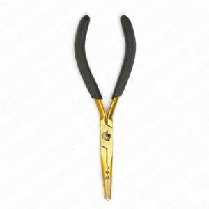 Professional Black Gold Stainless Steel Tape Hair Extension Pliers Custom Logo Salon Installation <b>Tool</b> OEM Available - Product Image 3