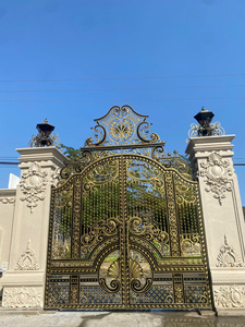 Portail en fer décoratif sur mesure pour villa et palais en Arabie Saoudite |   Porte battante extérieure haut de gamme - Product Image 5