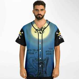 Camiseta de Béisbol Personalizada con Estampado Digital, Cierre de Botones, Estilo Único, Transpirable, 100% Poliéster, Cuello en V, Manga Corta, Unisex - Product Image 4