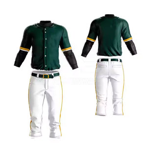 New Arrival High Quality Custom Made Printed Baseball Softball Uniform Sets OEM Service Anti-Bacterial Breathable Plus Size - Product Image 6