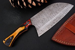Couteau de chef en acier damas forgé à la main, manche ergonomique en bois, durable, tranchant comme un rasoir, couteau à découper de haute qualité - Product Image 2