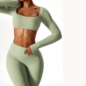 Custom High Waist <b>Flared</b> <b>Leggings</b> Women Workout Yoga Pants OEM ODM Wholesale Private Label Manufacturer Supplier - Product Image 5