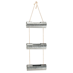 Ensemble de 2 grands pots suspendus en fer galvanisé, pots à fleurs en métal pour plantes d'extérieur, paniers suspendus ronds en zinc pour jardin et balcon - Product Image 6
