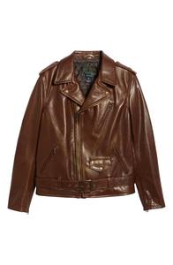 Chaqueta de Cuero Genuino para Hombre, Estilo Urbano, Motero, Invierno, con Bordado Frontal y Logotipo Personalizable - Product Image 6