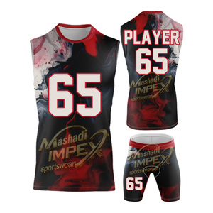 Ensemble de maillots de football américain 7 contre 7 de qualité supérieure, personnalisables, avec sublimation par compression - Product Image 5