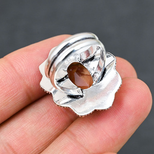 Anillo de Morganita Creada en Laboratorio en Plata de Ley 925 con Hermosa Piedra en Forma de Pera, Hecho a Mano, con Gema Turquesa, Joyería de Boda, ¡Venta Caliente! - Product Image 3