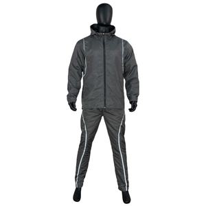 Survêtement coupe-vent en nylon de haute qualité pour hommes, vêtements de sport à capuche avec rayures réfléchissantes, techniques imprimées coupe-vent - Product Image 6