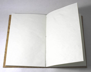 Handmade Recycled Cotton Paper Hard Cover <b>Diary</b> Notebook 48 Sheets Beautiful Light Brown/Khaki Leather Finish Fancy Leather Gift - Product Image 3