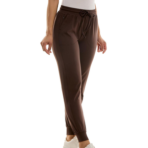 กางเกงวอร์มขายดีสำหรับผู้หญิง เอวสูง แต่งแถบข้าง ทรงจ็อกเกอร์ คุณภาพสูง พร้อมเชือกผูก - Product Image 3