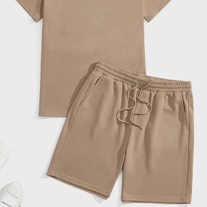 Ensemble 2 pièces d'été décontracté pour hommes, nouveau design, chemises et shorts personnalisés, survêtement avec impression de logo sur mesure, en gros - Product Image 3