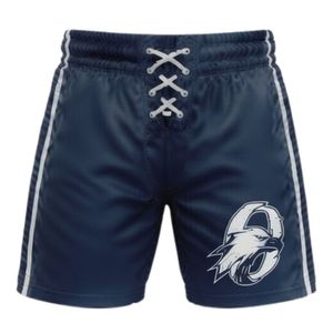 Ensemble short et maillot de hockey sur glace sublimé bleu marine pour homme, en polyester, col en V, uniforme de sport imprimé, vêtements d'entraînement performants - Product Image 3