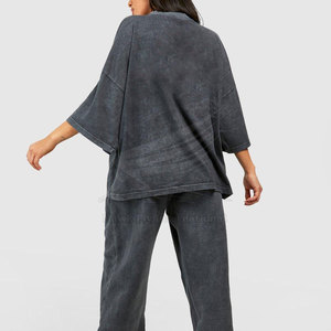 T-shirt décontracté et élégant pour femme, léger et doux, 100 % coton toile respirant, manches courtes, tenue d'été - Product Image 3