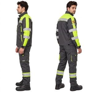Uniforme de Seguridad Personalizado, Conjunto de Ropa de Trabajo Reflectante, Tela de Poliéster Resistente, Diseño de Alta Visibilidad, Ajuste Cómodo, OEM Industrial - Product Image 4