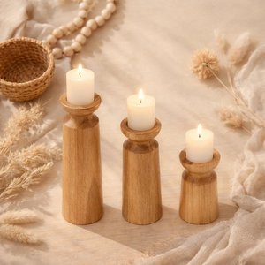 Metal Eco-Friendly Handmade Wedding <b>Candle</b> <b>Stick</b> Holder Set Natural Finish Home Decoration Nordic Style Three Sizes - Product Image 4