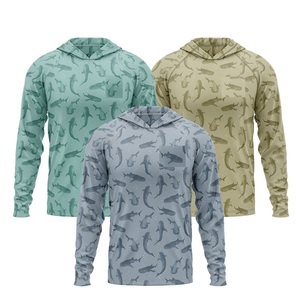 Custom Wholesale OEM Manufacturer Supplier Sublimated Polyester Fishing <b>Hoodies</b> <b>UV</b> <b>Protection</b> Fabric Bulk Manufacturing - Product Image 1