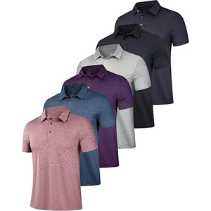 Vêtements de sport pour hommes, tissu extensible en polyester respirant pour chemise, vêtements de golf, fournisseur de vêtements personnalisés avec logo, États-Unis - Product Image 1