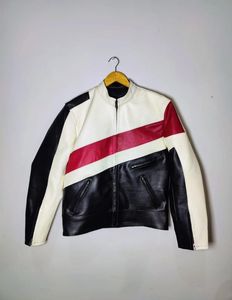 SASPORTS LEAGUE Custom PU <b>Leather</b> Casual Winter Motorcycle Racing Jacket for Men Quick Dry Breathable Windproof High Quality OEM - Product Image 1