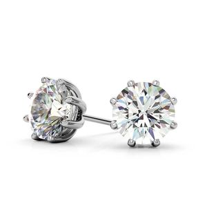 Classic 18k SOLID Gold Diamond <b>Earring</b> With Labgrown Diamond Three Prong Setting <b>Earring</b> <b>Fine</b> Jewelry For Gifting <b>Earring</b> - Product Image 2