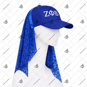 Gorra de béisbol bordada con velo de encaje de la hermandad griega Zeta Phi Beta, ropa y accesorios griegos al por mayor - Product Image 2