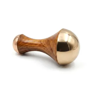 Best quality <b>Small</b> Wooden Kansa Wand Double Headed Wooden Kansa Wand Ayurvedic Face Massager Natural Skincare Tool at best price - Product Image 3