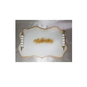 Plateau de service et ensemble de sous-verres décoratifs en résine de haute qualité personnalisés pour la maison et les restaurants - Product Image 3