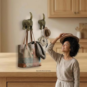 Cast Iron Animal Wall Hook Handmade Cartoon Design Single Hook Multifunction for <b>Hats</b> Bags Decor Rustic Style Novelty - Product Image 4