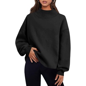 Sudadera de Mujer con Hombros Descubiertos, Mezcla de Poliéster y Algodón, 400g, Invierno, Estampada con Letras, Alta Calidad, Nuevo Estilo - Product Image 4