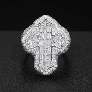 Hip Hop Moissanite <b>Ring</b> Iced Out Moissanite <b>Ring</b> Moissanite <b>Ring</b> for <b>Men</b> Moisaanite Diamond <b>Ring</b> <b>Silver</b> Moissanite <b>Ring</b> - Product Image 3