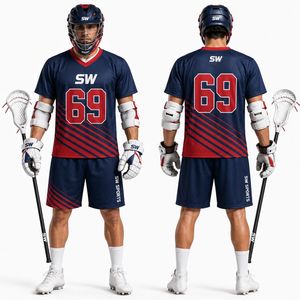 Ensemble d'uniformes de lacrosse réversibles de haute qualité, design optimal, impression personnalisée, service OEM, antibactérien, imperméable - Product Image 4
