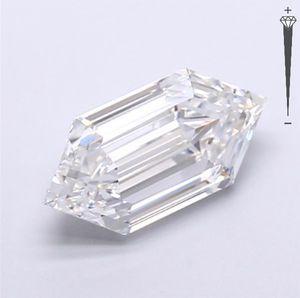 Diamante Cultivado en Laboratorio con Certificación IGI, Corte Hexagonal de 1.85 CT, Color D, Claridad VVS2, LG 1 ROYAL GEMS, para Joyería - Product Image 2