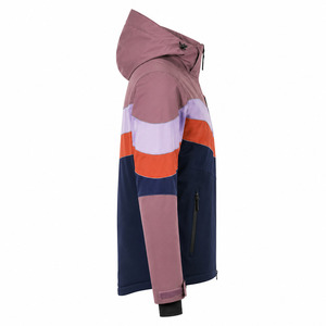 เสื้อแจ็คเก็ตสกีผู้ชายกันน้ำ 10,000 มม. ผ้า Power Stretch สีสันตัดกัน มีฮู้ด ซิปหน้า ผลิตจากโพลีเอสเตอร์สังเคราะห์ สำหรับกิจกรรมกลางแจ้ง - Product Image 2