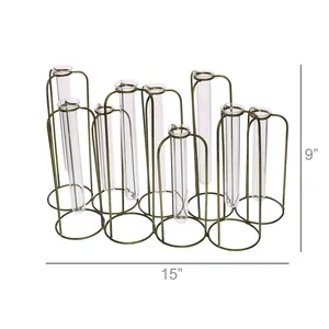 Florero de Metal Dorado Hecho a Mano de Primera Calidad, Recipiente Decorativo para Exhibición Floral, para Flores Frescas, Flores Artificiales, Decorativo - Product Image 3