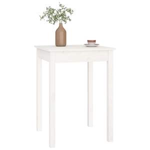 Table à manger en bois de pin massif blanc 21,7 po x 21,7 po x 29,5 po - Product Image 6