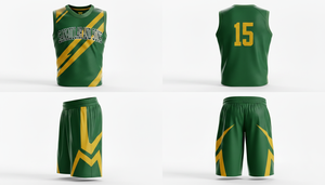 Ensemble de maillot de basket-ball pour hommes, uniforme de sport sans manches à séchage rapide avec short de haute qualité - Product Image 5