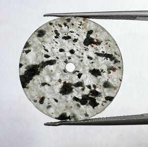 Natural <b>Black</b> Dot Quartz Stone <b>Watch</b> Dial 23mm x 1.5mm Round Gemstone Dial for Custom <b>Watches</b> - Product Image 3