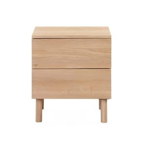 Mesita de Noche Moderna de Madera de Teca con Cajón y Estante, Fabricante y Proveedor Mayorista OEM ODM - Product Image 2