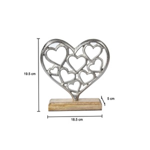 Premium Wood and Metal Art Sculpture Elegant Showpiece for Living Room <b>Decoration</b> and Gift Collection <b>Rustic</b> Wooden and Metal - Product Image 3