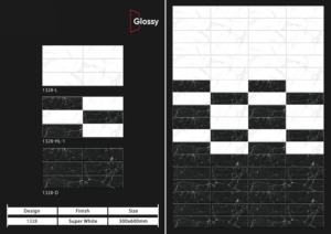 Azulejos de Pared de Cerámica con Acabado Brillante de Lujo para Interiores, 300X600MM, 12X24 Pulgadas, Solución Decorativa Elegante para Espacios Contemporáneos - Product Image 4