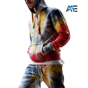 Custom <b>Tie</b> <b>Dye</b> Tracksuit <b>Set</b> Custom Hoodie Jogger Pants Streetwear Sportswear Two Piece Outfit Wholesale Clothing Supplier - Product Image 5
