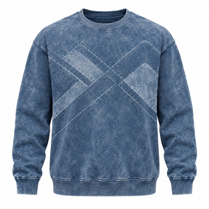 380G Eco-Friendly High Quality Vintage Style Oversized Winter Men's Acid Wash <b>Fleece</b> <b>Sweatshirts</b> & Hoodies Heavy - Product Image 3