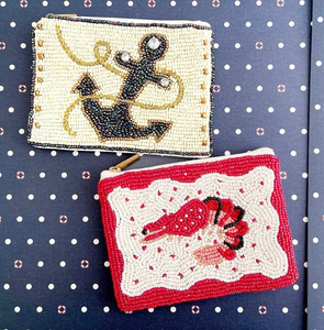 Porte-monnaie artisanal en perles, petite pochette, accepte les personnalisations, broderie perlée - Product Image 4