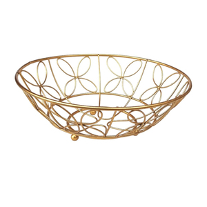 Corbeille à fruits moderne en acier inoxydable poli avec base sur pied, panier à fruits en fil métallique pour le rangement de la cuisine et la décoration intérieure - Product Image 2