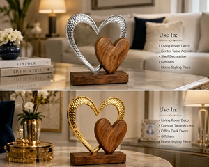 ประติมากรรมดีไซน์ทันสมัย งานโลหะตกแต่งทำมือ ดีไซน์หรูหราทันสมัย สำหรับตกแต่งบ้านและโรงแรม วางบนโต๊ะ - Product Image 4