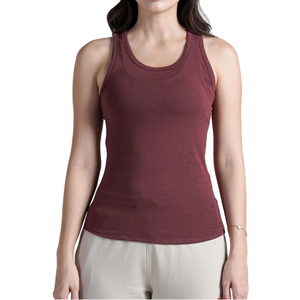 เสื้อกล้ามรัดรูปทรง Racerback สำหรับผู้หญิง คอกลม แขนกุด เหมาะสำหรับออกกำลังกาย โยคะ แห้งเร็ว ชุดออกกำลังกาย - Product Image 6